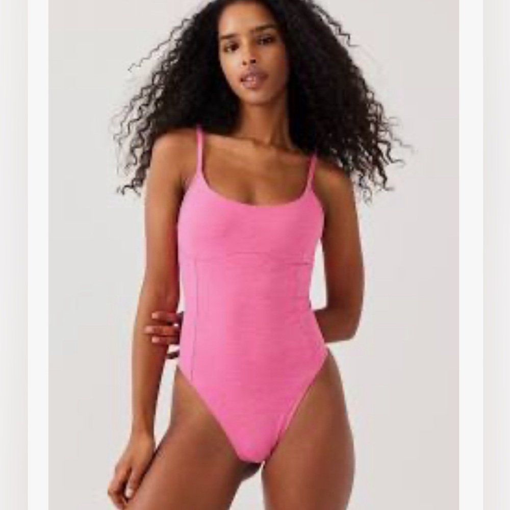 Outdoor Voices NWT Tech Sweat Leotard Bodysuit Pink Size Large
